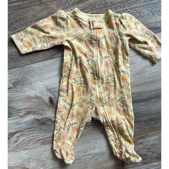 Carter's Floral & Hearts Sleepers Footies Pajamas  2-Way Zipper 3M Lot of 3 NWOT - Picture 7 of 14